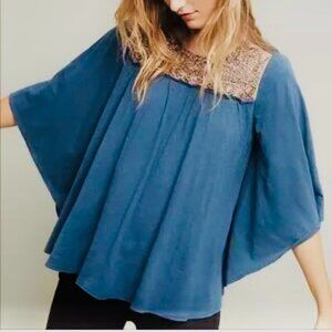 Anthropologie Deletta NWT HandBeaded Yoke Knit Top